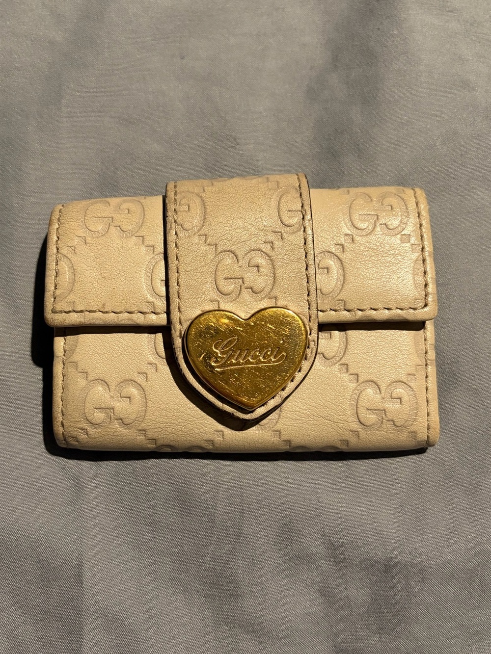Gucci GG Gold Heart Key Case